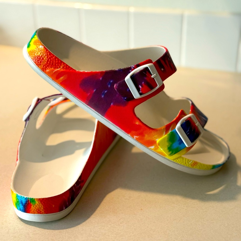 Women’s Funky Monkey Tie Dye Comfort Slides